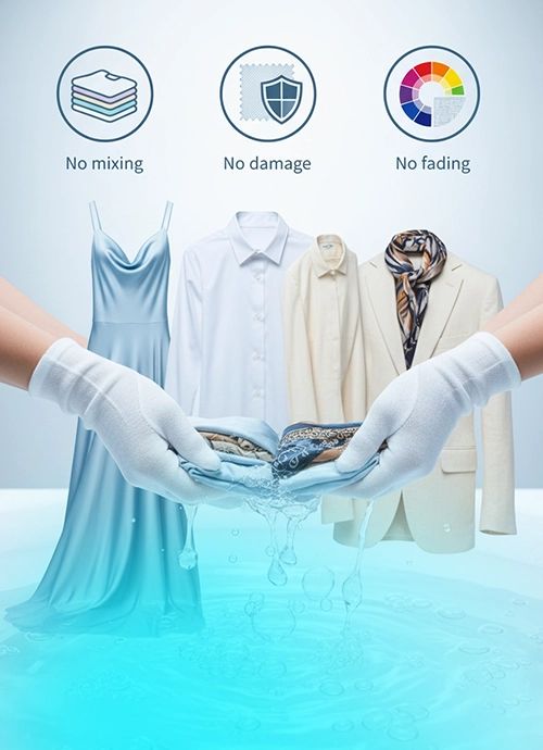 A woman relaxing on a spiral staircase with soft purple lighting