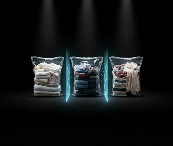 Portrait of a woman wearing a red fluffy coat on a black background